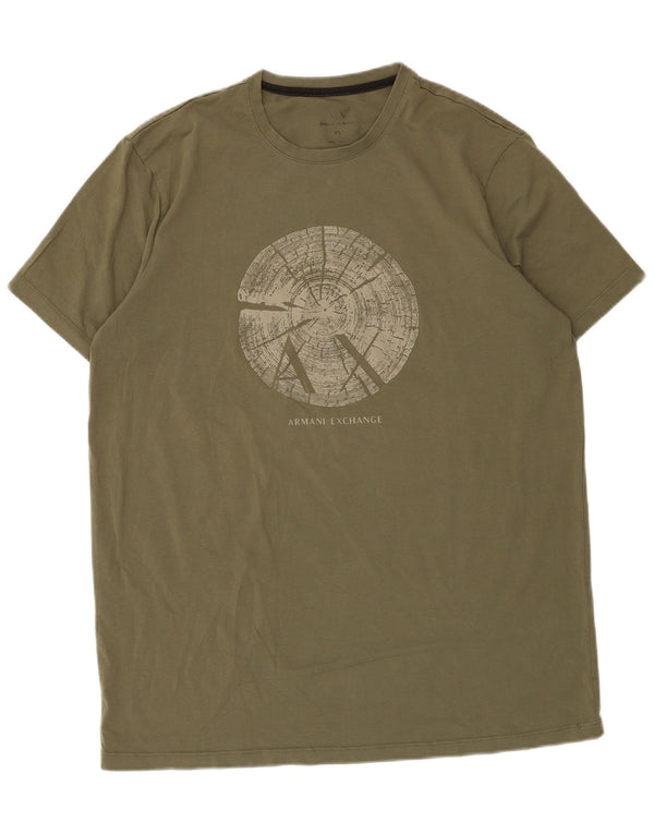 Armani Exchange T-Shirt Graphique Homme XL Kaki
