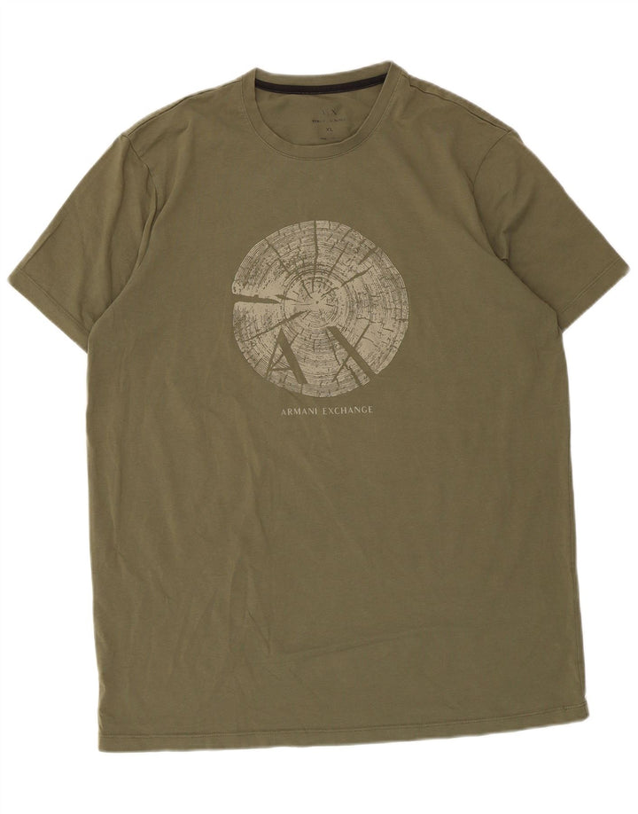Armani Exchange T-Shirt Graphique Homme XL Kaki