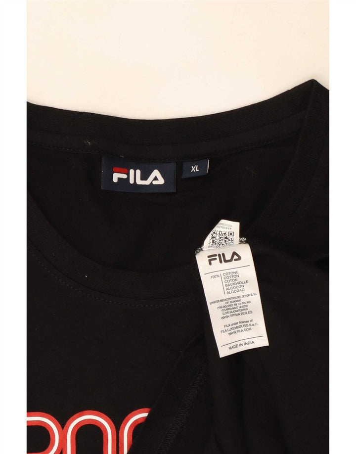 Fila T-Shirt Graphique Homme XL Noir