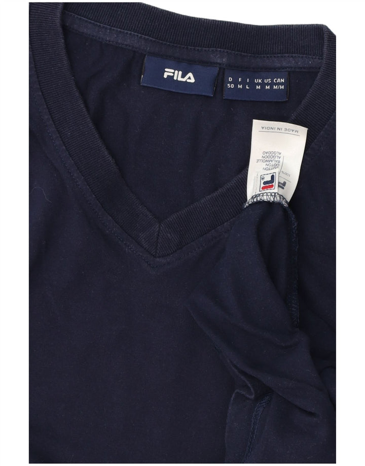 FILA T-Shirt Homme Bleu Marine Moyen Coton