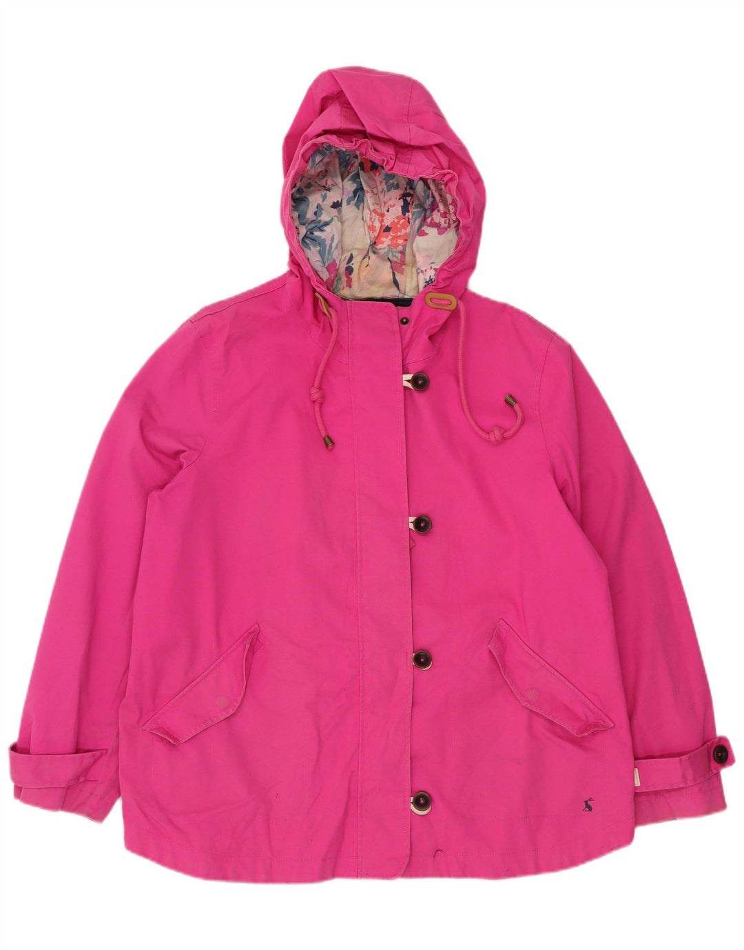 JOULES Veste de pluie à capuche pour femme UK 18 XL Rose Coton