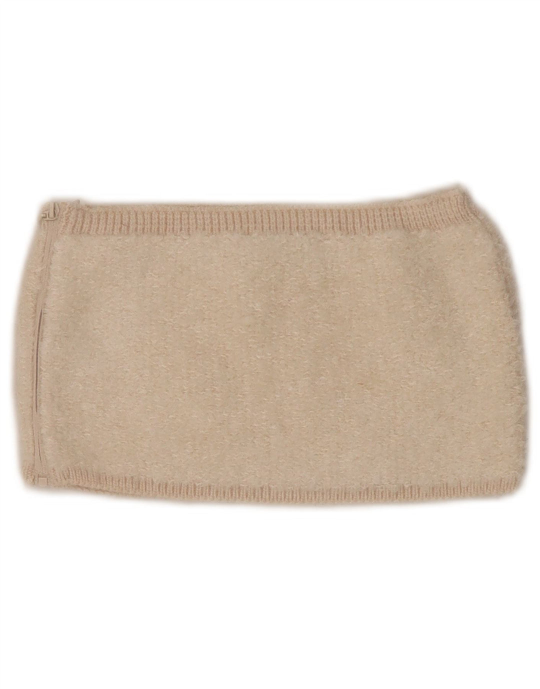 Zara Womens Knit Crop Top UK 8 Petit Acrylique Beige