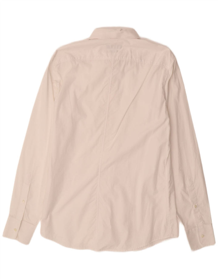 TRUSSARDI Chemise homme Taille 42 Grand Blanc Coton