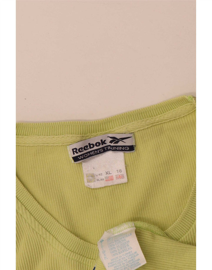 Reebok Débardeur Femme UK 16 Large Vert Coton
