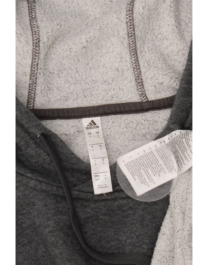 Adidas Pull à capuche pour homme Petit coton gris