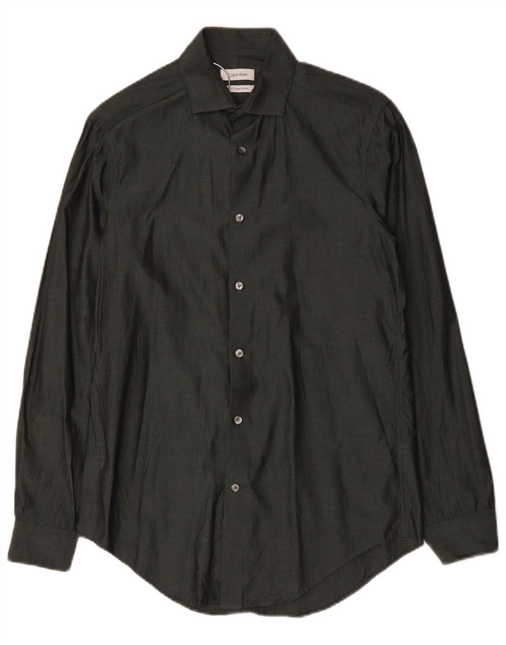 Calvin Klein Chemise Homme Taille 14 1/2 Petit Vert