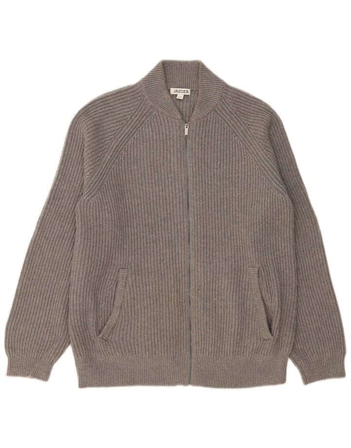 JAEGER Cardigan Homme Pull Large Gris Coton