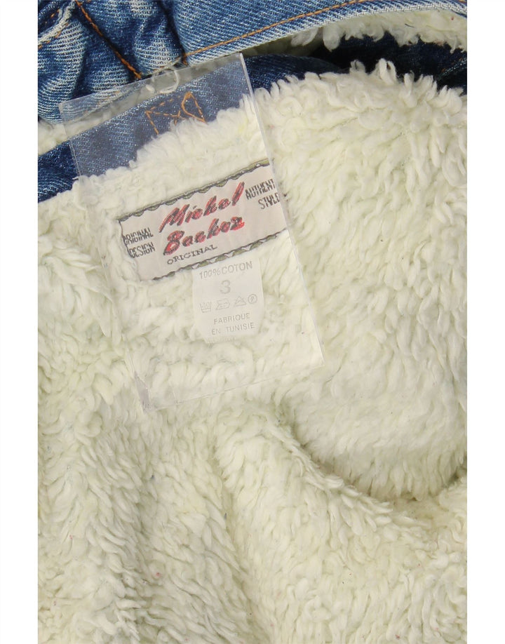 Michel Bachoz Veste en jean Sherpa pour homme UK 40 Large Bleu Coton