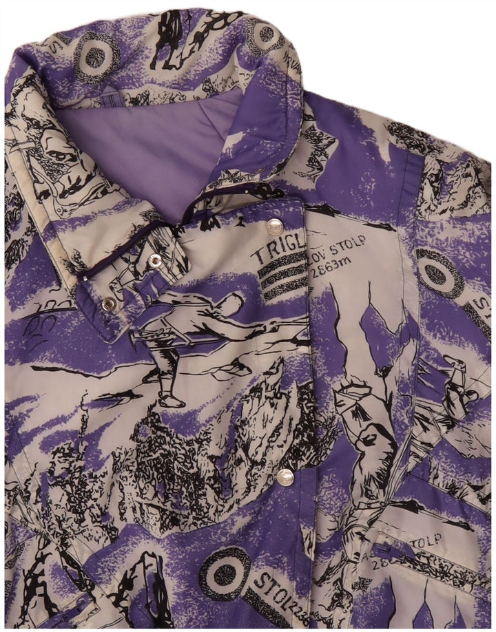 YASSA Veste de ski graphique pour femme UK 18 XL Violet Colourblock