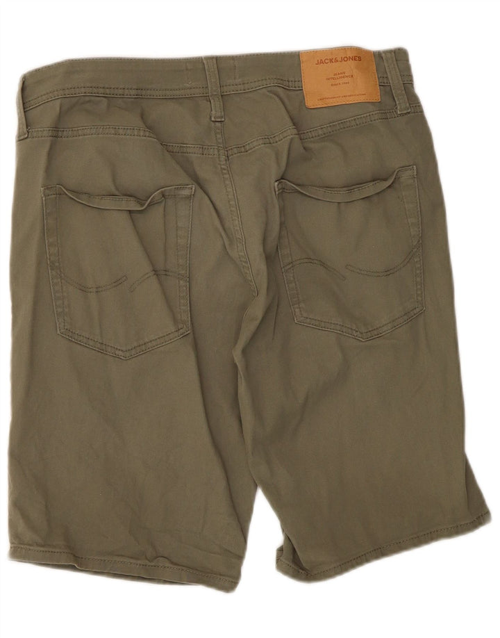 Jack & Jones Short Casual Homme Moyen W34 Kaki Coton