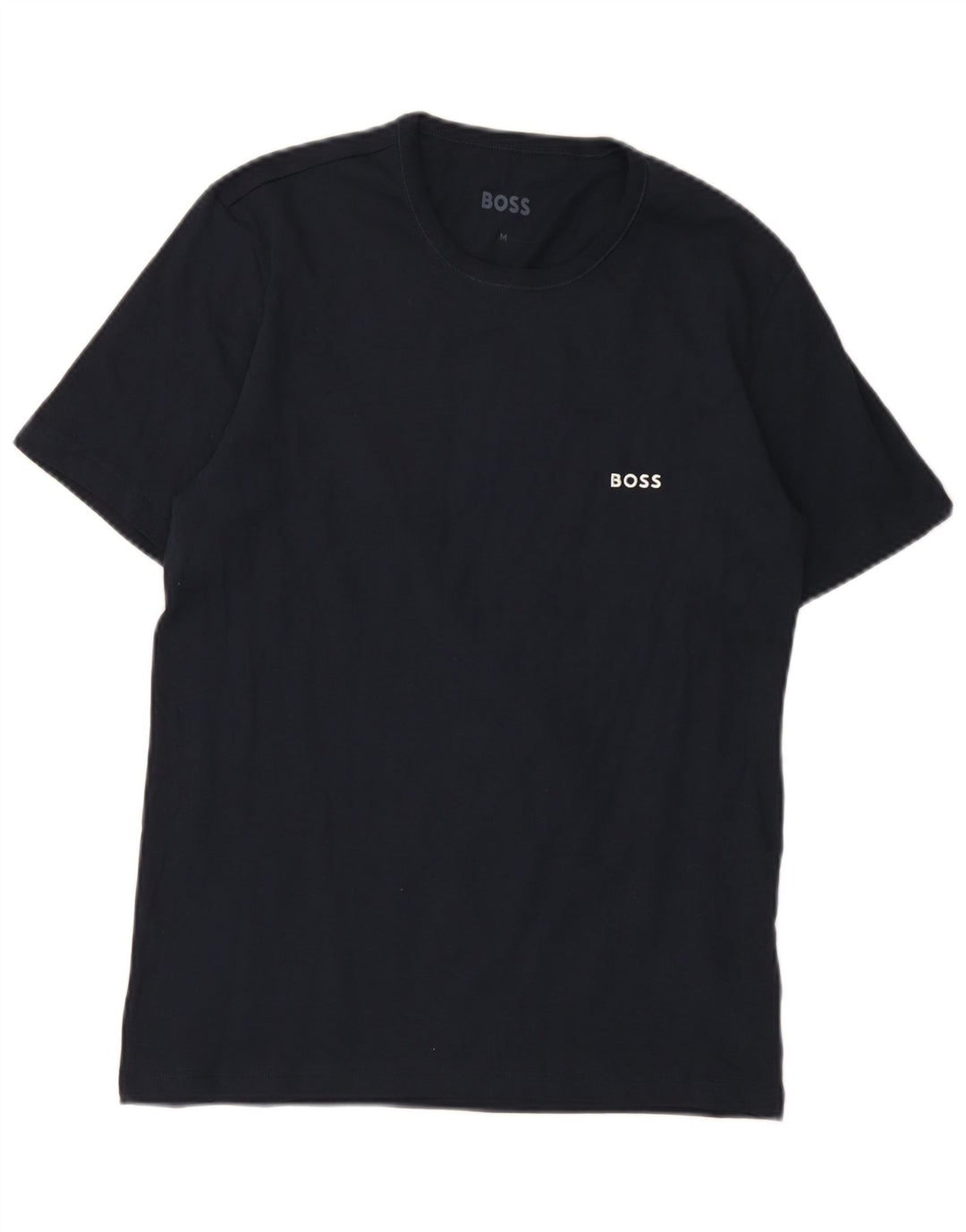 Hugo Boss Homme T-Shirt Top Bleu Marine Moyen Coton