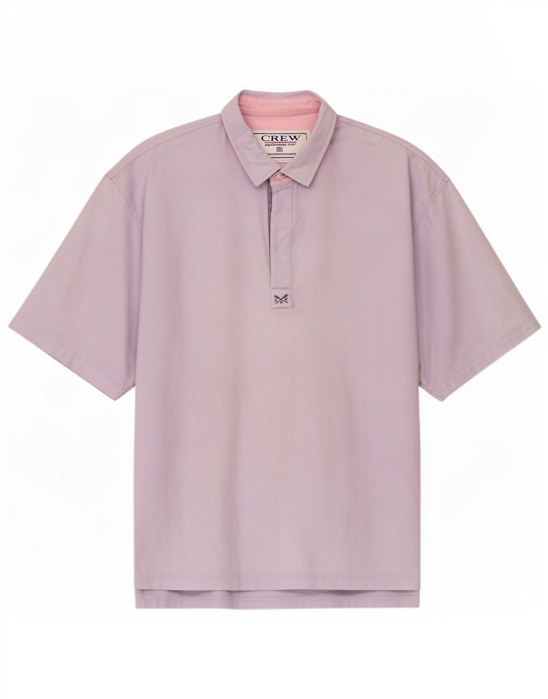 Crew Clothing Chemise pull à manches courtes pour homme XL en coton violet