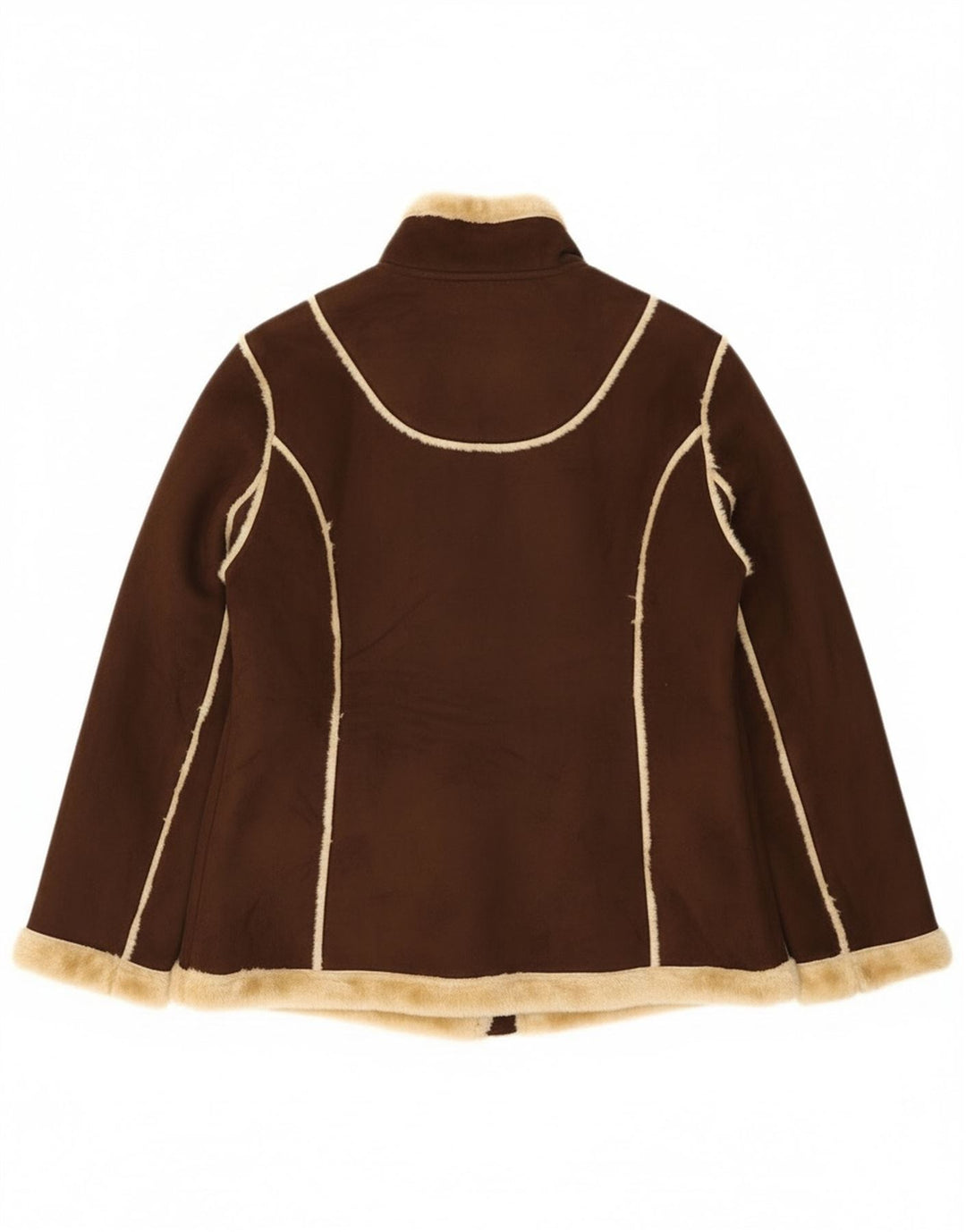 Vivien Caron Veste Duffle en peau de mouton pour femme UK 16 Large Marron