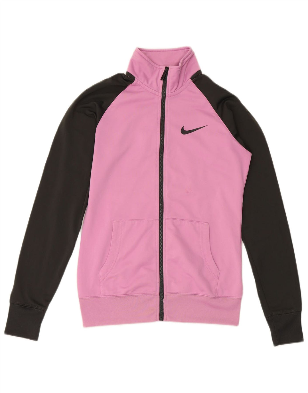 NIKE Veste de survêtement pour femme UK 10 Petit Rose Colorblock Polyester