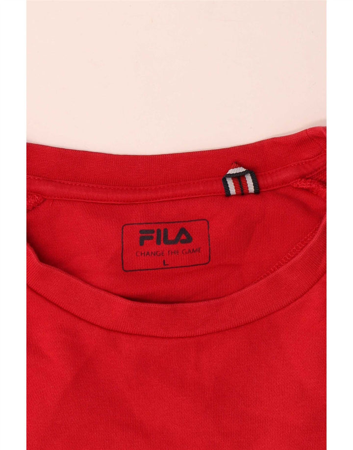 Fila Homme Graphic Sweatshirt Jumper Large Multicolore Colourblock Coton