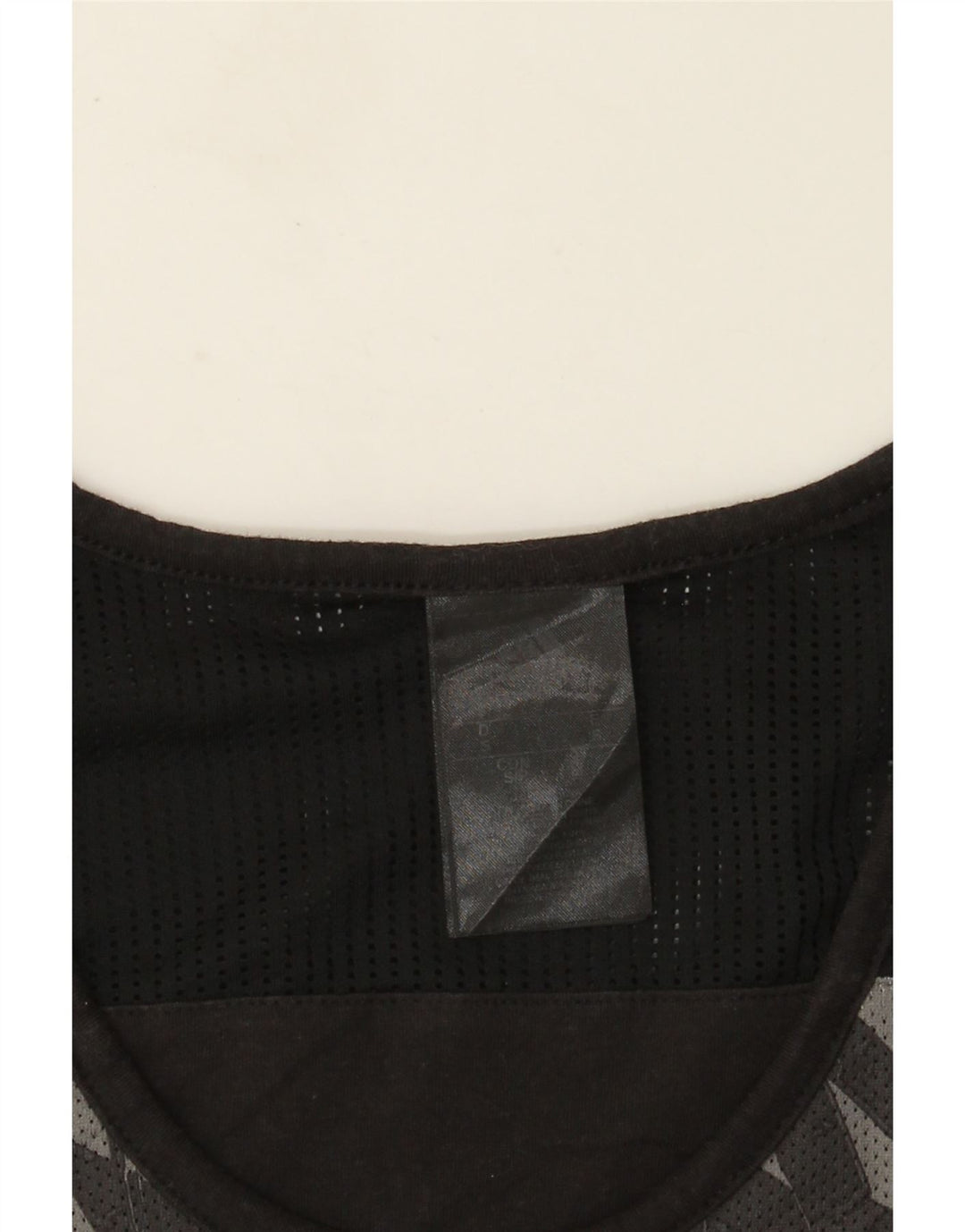 Adidas Hommes Débardeur Petit Noir Géométrique Coton