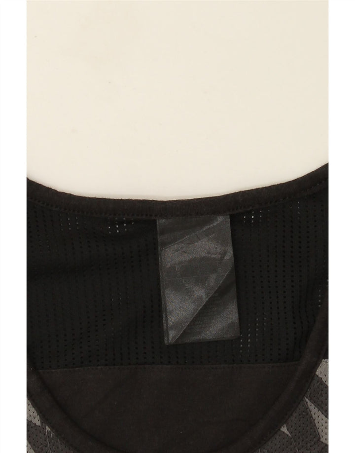 Adidas Hommes Débardeur Petit Noir Géométrique Coton