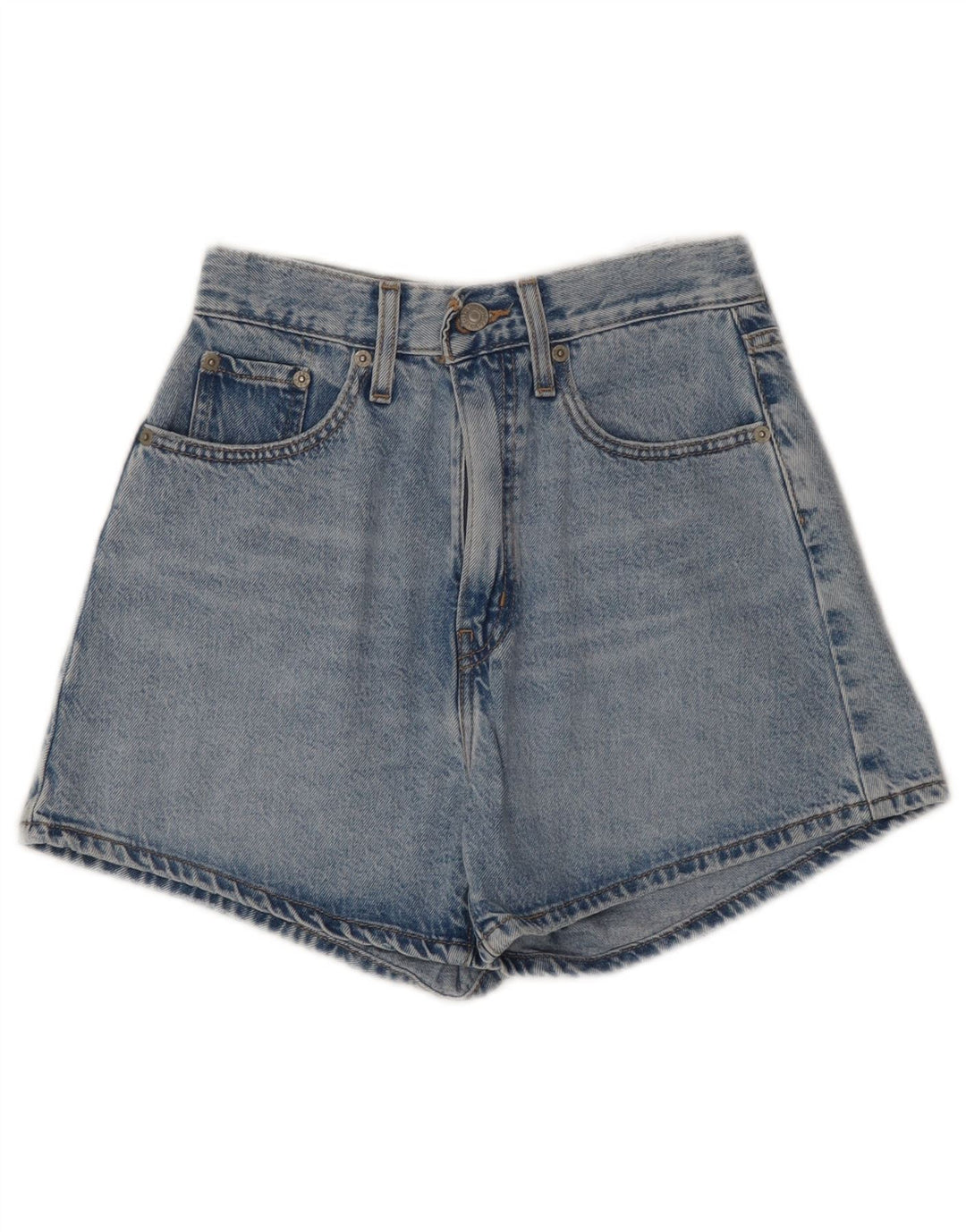 LEVI'S Short en Jean Femme W24 XS Bleu Coton