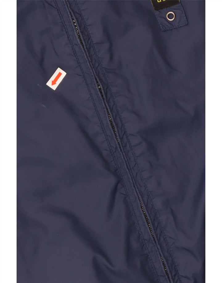 Blauer Veste Bomber Femme UK 12 Medium Bleu Marine Polyamide