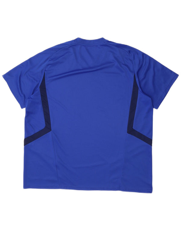 Adidas Hommes Climacool T-Shirt Top 2XL Bleu Colorblock