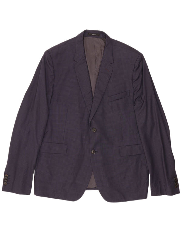 Paul Smith Veste Blazer 2 Boutons Homme IT 44 XS Bleu Marine à Carreaux Laine