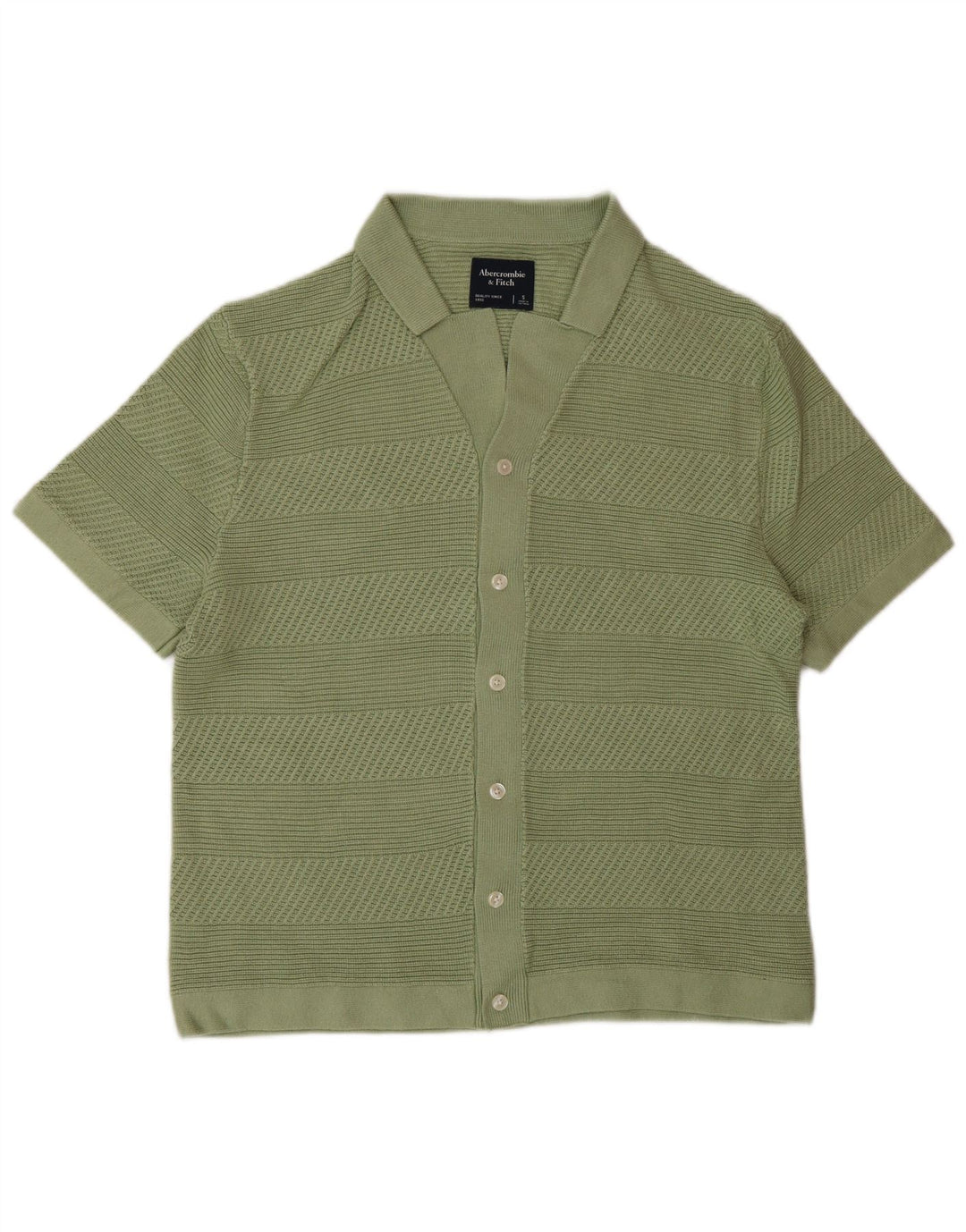 Abercrombie & Fitch Chemise en tricot à manches courtes pour homme Petit vert