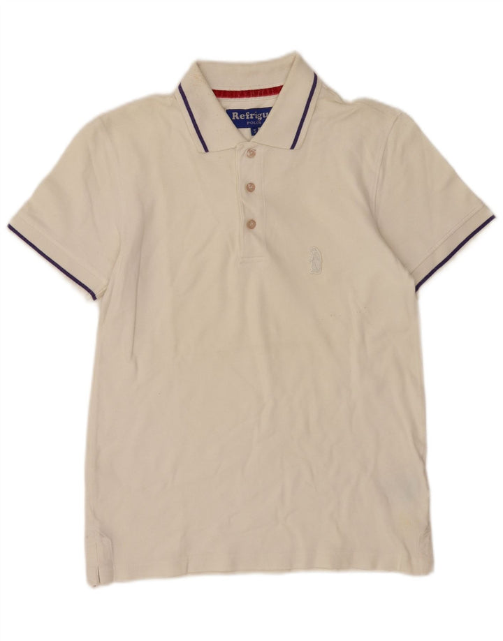 Refrigue Polo Homme Petit Blanc Coton