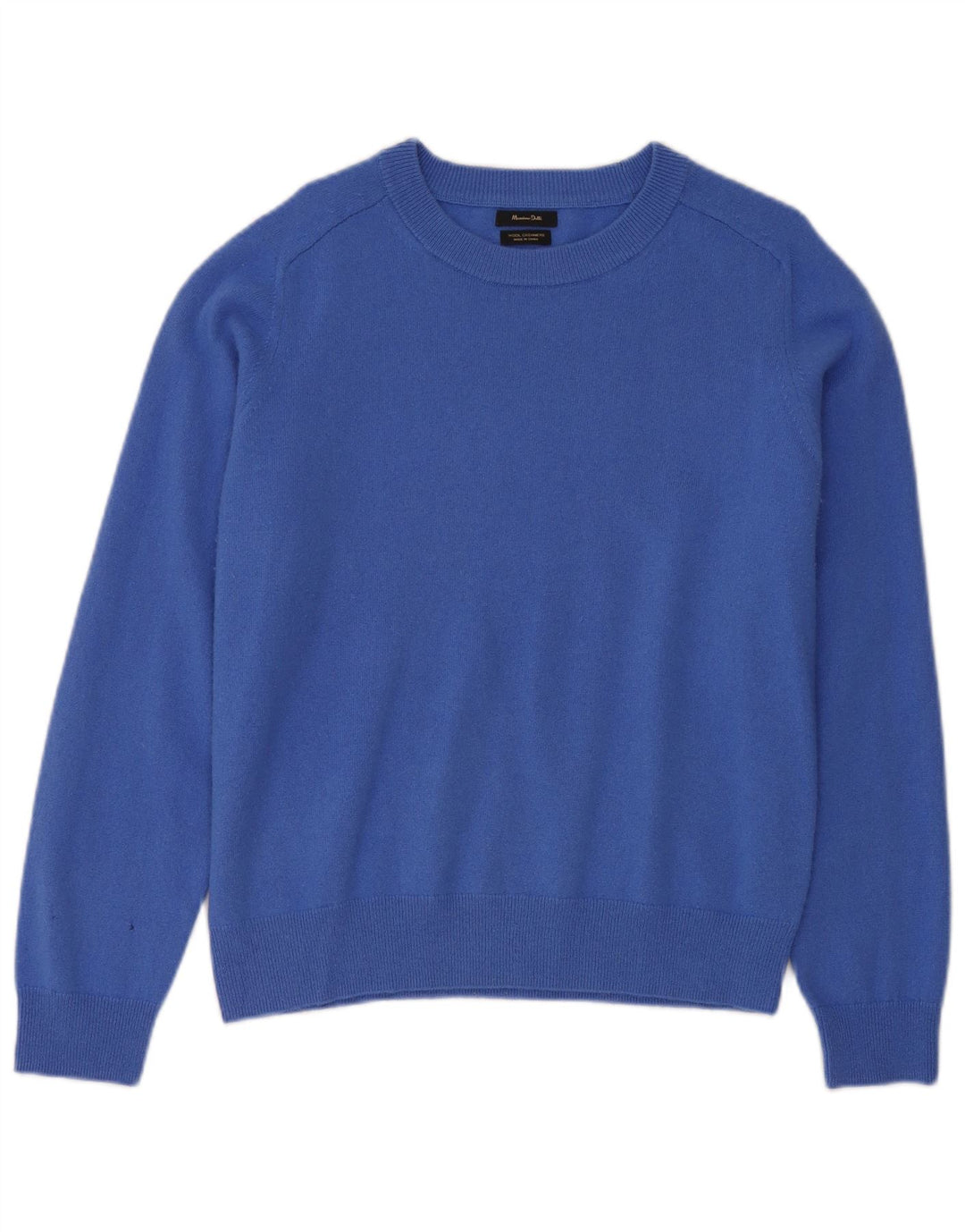 Massimo Dutti Pull à col rond pour homme XL en laine bleue