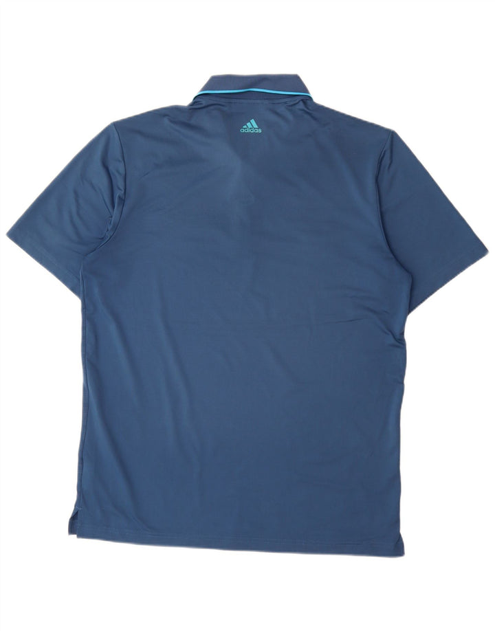 Adidas Polo Homme Rayé Bleu Marine Moyen Polyester