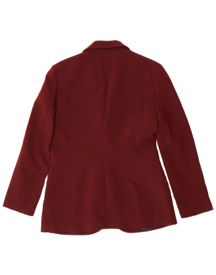 Zara Veste Blazer 2 Boutons Femme UK 14 Polyester Marron Moyen