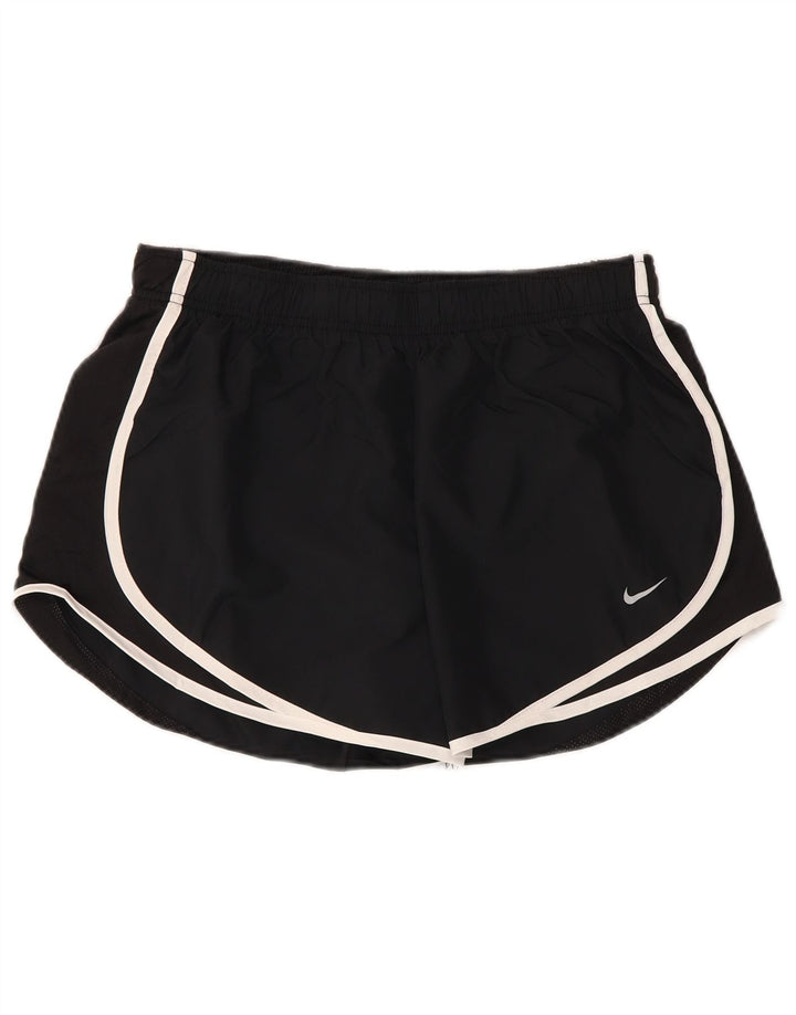 NIKE Short de sport pour femme UK 14 Large Noir Polyester
