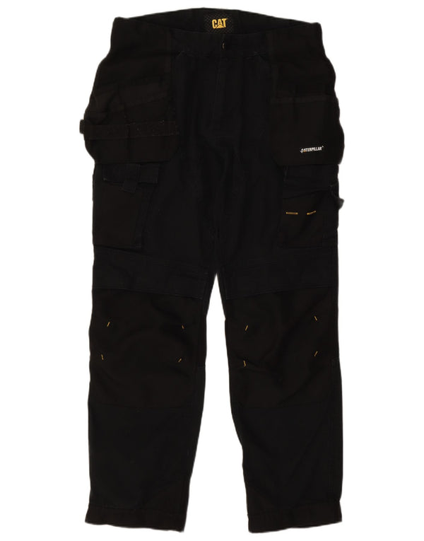 Pantalon cargo droit homme CAT W32 L29 coton noir