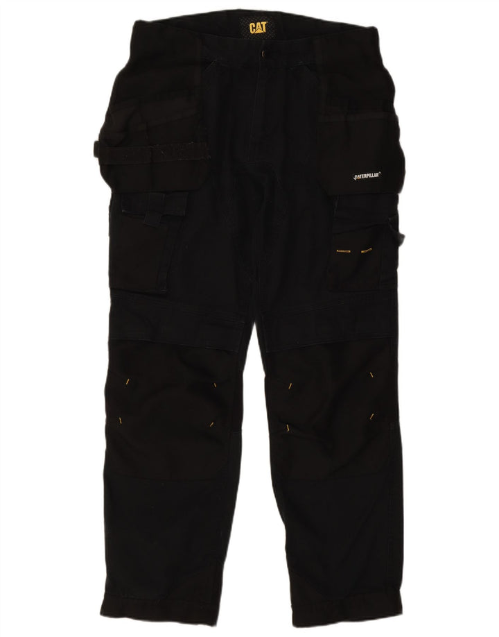 Pantalon cargo droit homme CAT W32 L29 coton noir