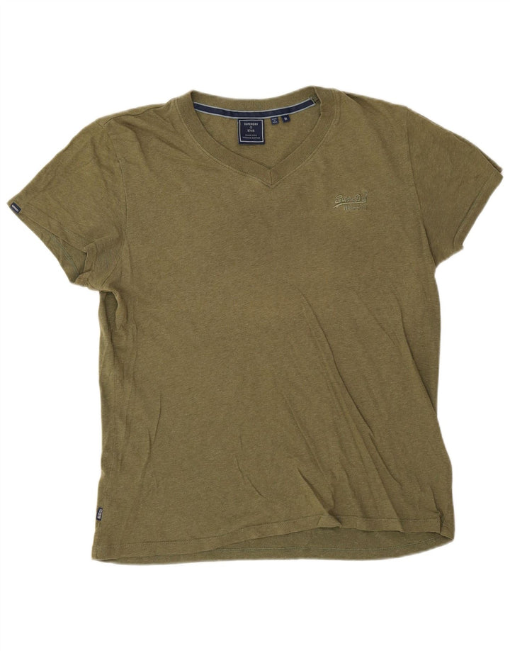 Superdry T-Shirt Homme Kaki Moyen Coton