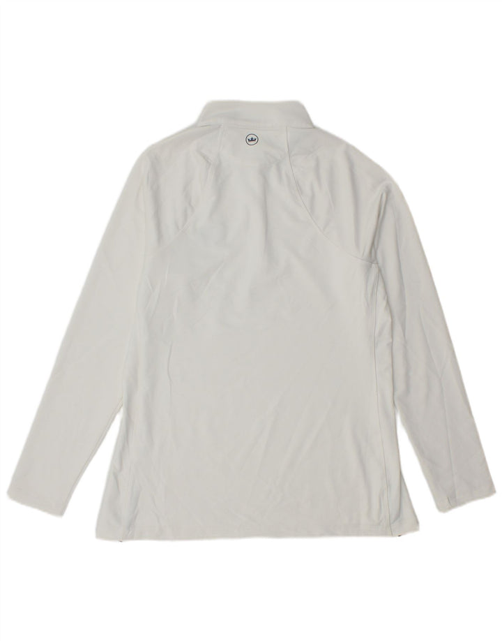 Peter Millar Haut de survêtement à col zippé pour femme Polyester blanc moyen