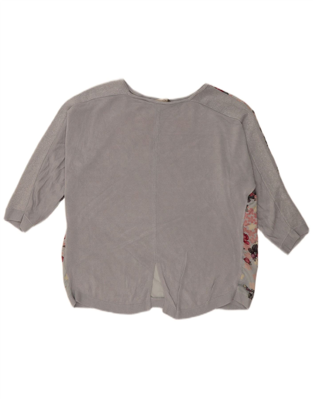 Oasis Pull surdimensionné à col bateau pour femme UK 14 Bleu moyen Floral