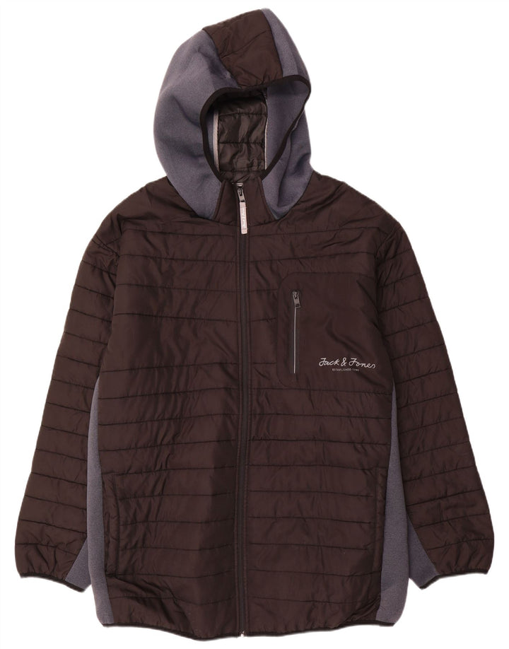 Jack & Jones Veste matelassée à capuche pour homme UK 46 3XL Noir Polyester
