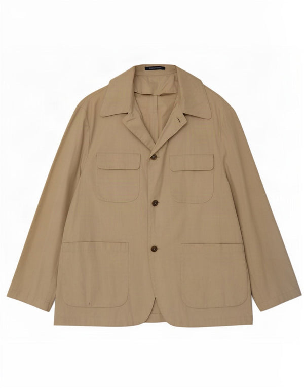 Daniele Alessandrini Veste blazer à 3 boutons pour homme UK 42 XL Coton beige
