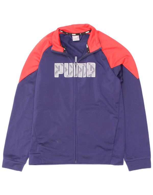 Puma Veste de Survêtement Graphique Garçon 11-12 Ans Bleu Marine Colorblock