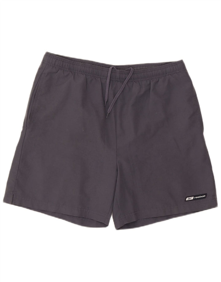 Reebok Short de Bain Homme Gris Moyen Polyester