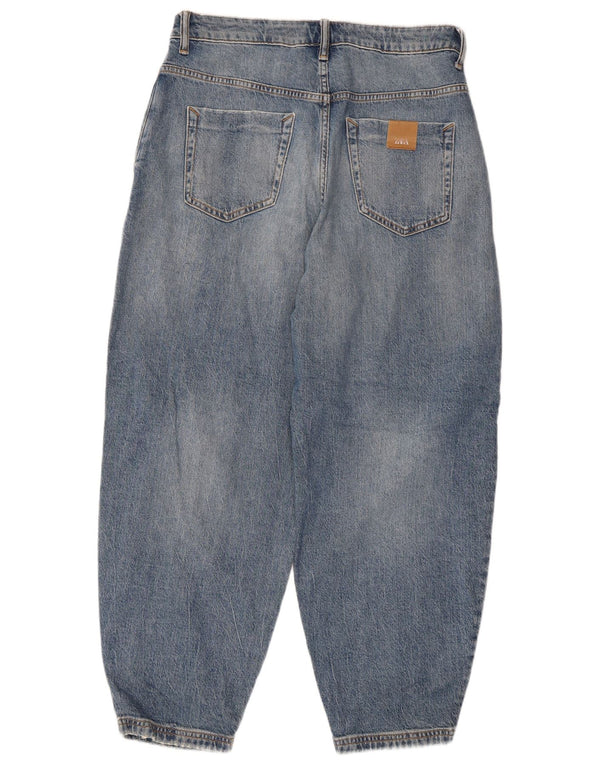 Zara Womens Distressed Tapered Jeans EU 40 Medium W30 L26 Blue Cotton