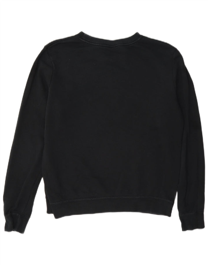 Nike Sweat-shirt surdimensionné graphique pour femme UK 10 Petit coton noir