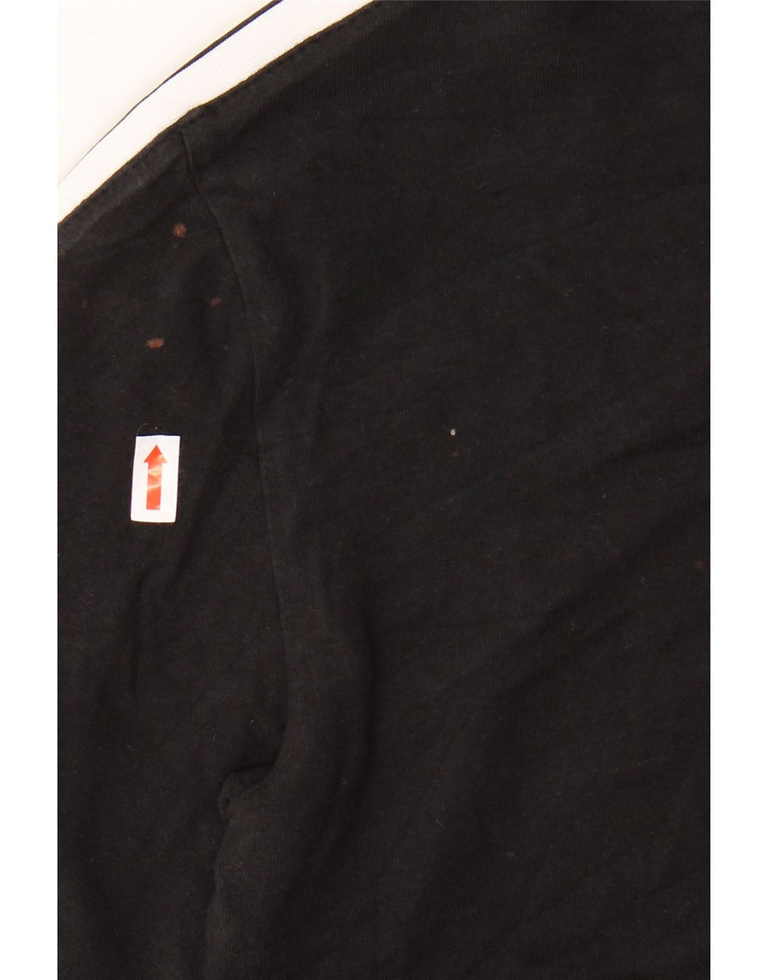 ADIDAS T-shirt pour femme UK 12 en coton noir moyen