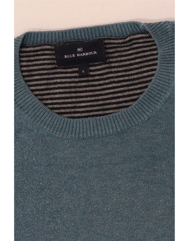 Marks & Spencer Pull à col rond bleu Harbor pour hommes, grand