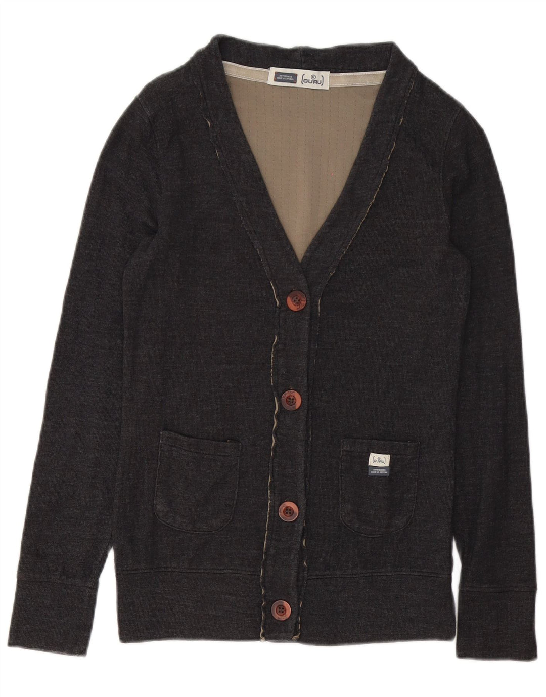 Guru Pull Cardigan Homme Petit Gris Coton