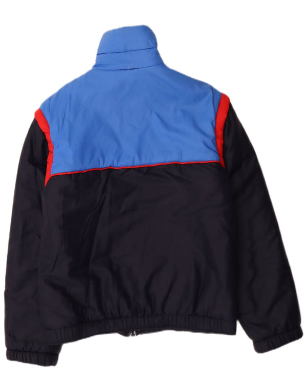Veste matelassée homme vintage IT 44 XS Bleu Marine Colourblock Acrylique