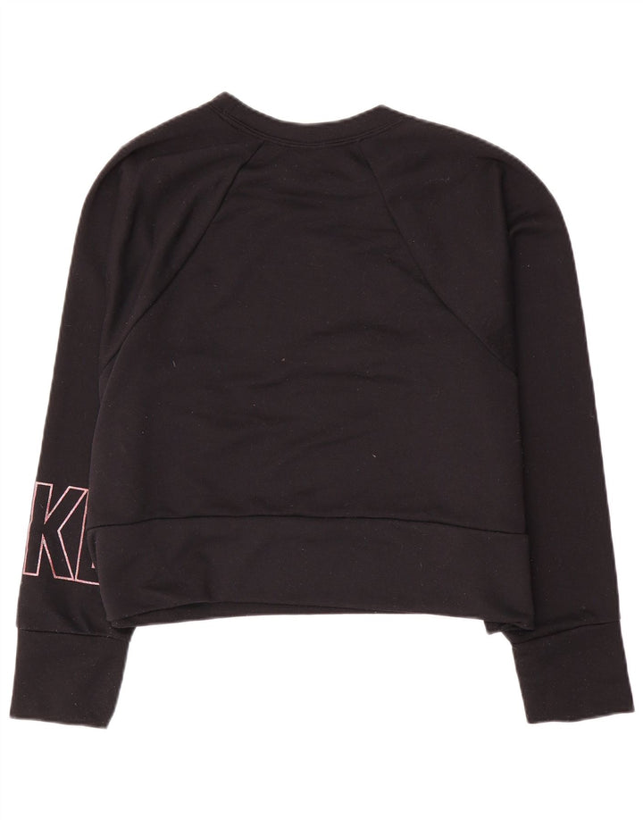 Nike Femme Dri Fit Graphic Sweat-shirt surdimensionné UK 16 Grand Noir