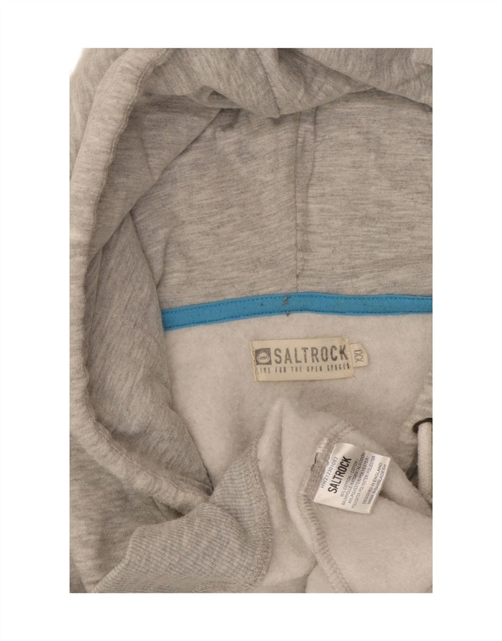 SALTROCK Pull à capuche zippé pour homme 2XL Gris Coton