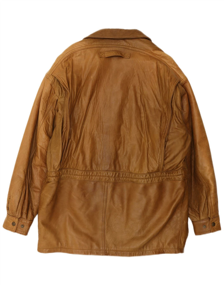 manteau en cuir homme vintage UK 42 XL Cuir Marron