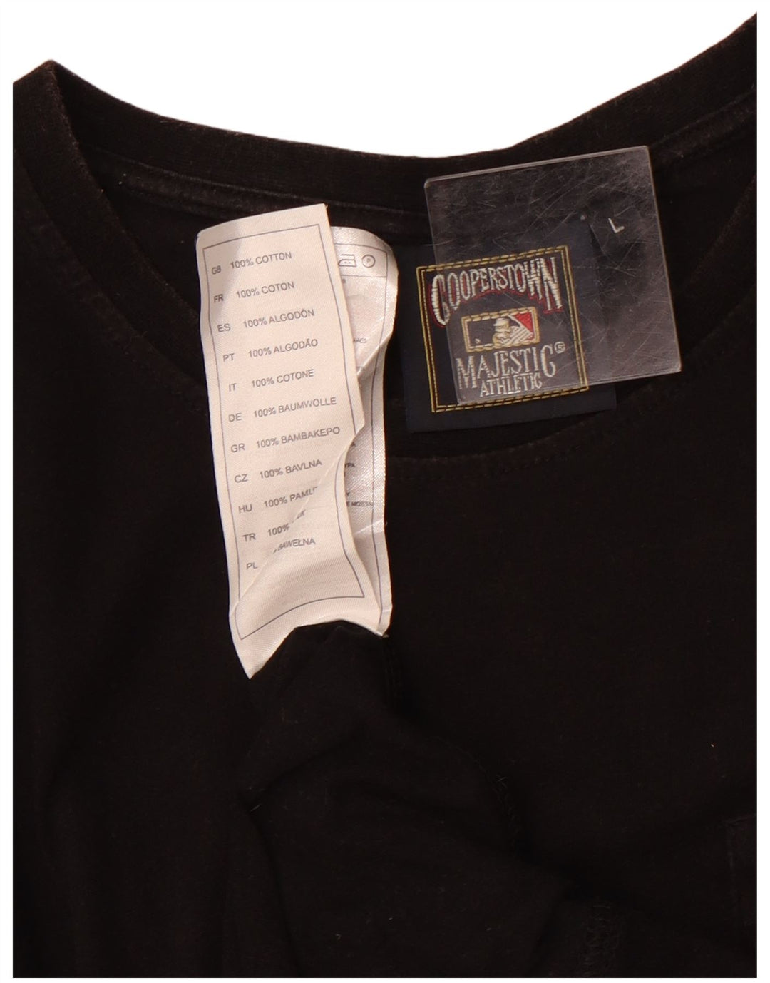 MAJESTIC Tunique graphique New York Yankees pour femme UK 16 Large Noir